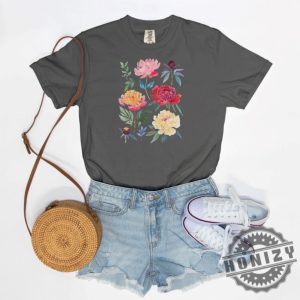 Peony Flowers Woman Botanical Watercolor Shirt honizy 5 1