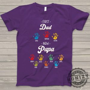 Personalized Custom Name First Dad Now Grandpa Shirt honizy 3