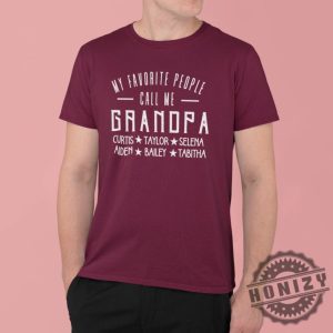 Personalized Grandpa Shirt With Name Grandfather Shirt honizy 3