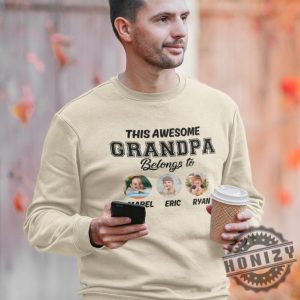 Personalized Dad Grandpa Papa Belongs To Kids Name Shirt honizy 2
