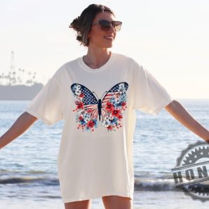 Butterfly America Patriotic 4Th Of July Independence Day Gift honizy 3