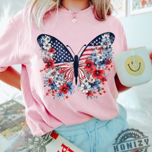 Butterfly America Patriotic 4Th Of July Independence Day Gift honizy 4