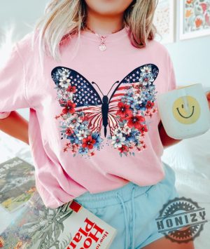 Butterfly America Patriotic 4Th Of July Independence Day Gift honizy 4