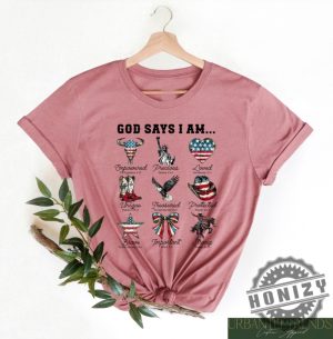 God Says I Am 4Th Of July Western Cowboy Usa Shirt honizy 3