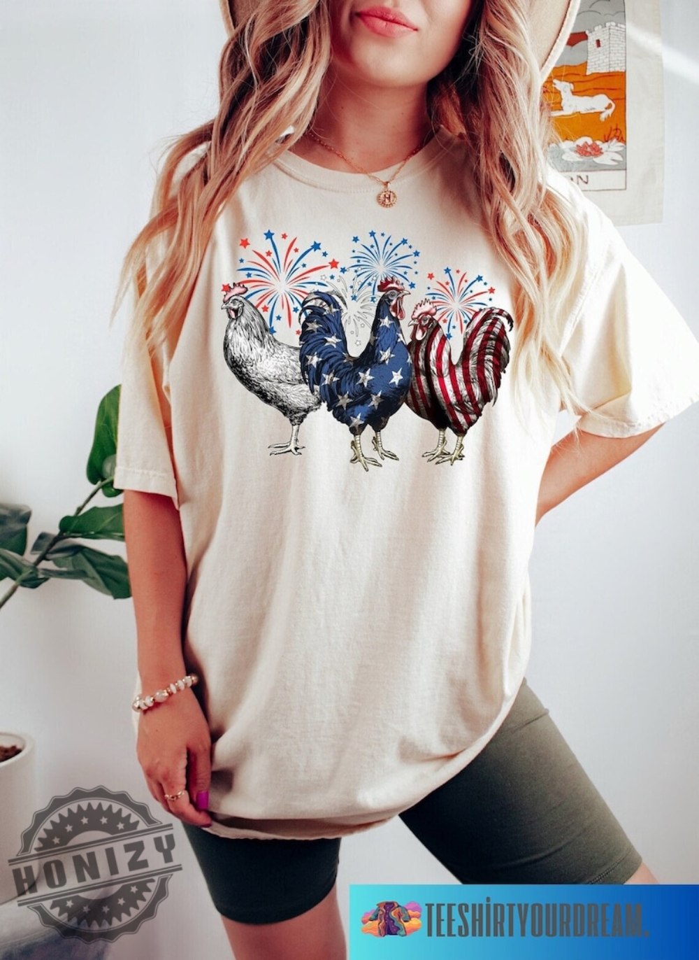 Funny 4Th Of July Chicken Independence Day Usa Flag Shirt