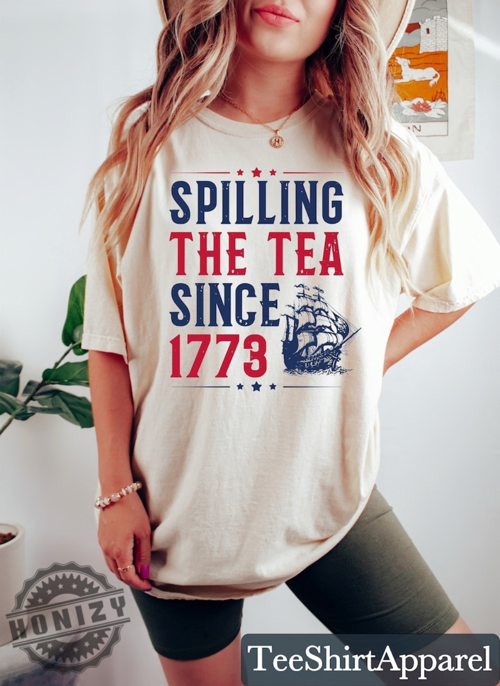 Spilling The Tea Since 1773 Funny 4Th Of July Independence Day Shirt