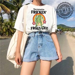 Gbqt Frog They Turned The Frickin Frogs Gay Frickin Frog Meme Shirt honizy 3