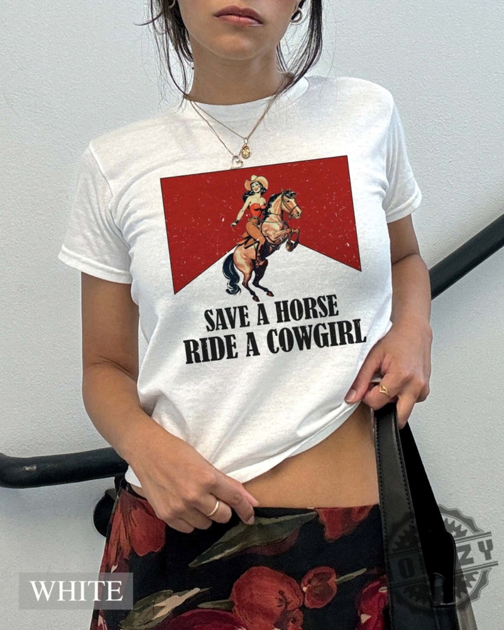 Save A Horse Ride A Cowgirl Lesbian Shirt
