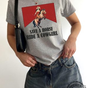 Save A Horse Ride A Cowgirl Lesbian Shirt honizy 3