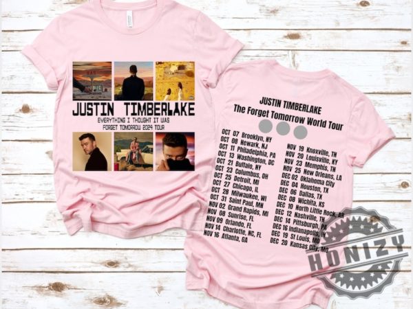 2024 Justin Timberlake Fall Tour Forget Tomorrow World Tour Shirt honizy 1