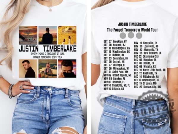 2024 Justin Timberlake Fall Tour Forget Tomorrow World Tour Shirt honizy 2
