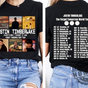 2024 Justin Timberlake Fall Tour Forget Tomorrow World Tour Shirt honizy 3