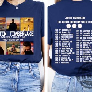 2024 Justin Timberlake Fall Tour Forget Tomorrow World Tour Shirt honizy 4