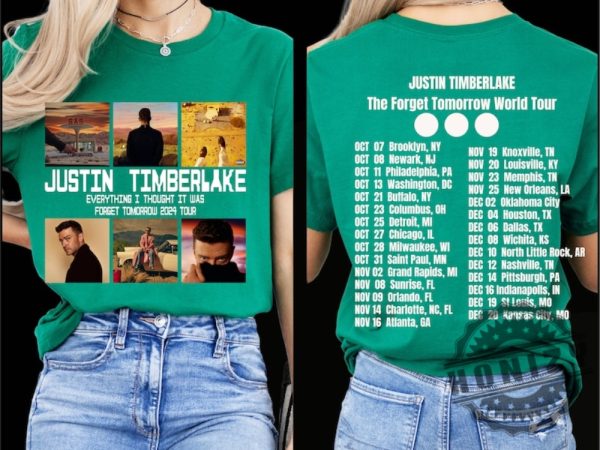 2024 Justin Timberlake Fall Tour Forget Tomorrow World Tour Shirt honizy 5