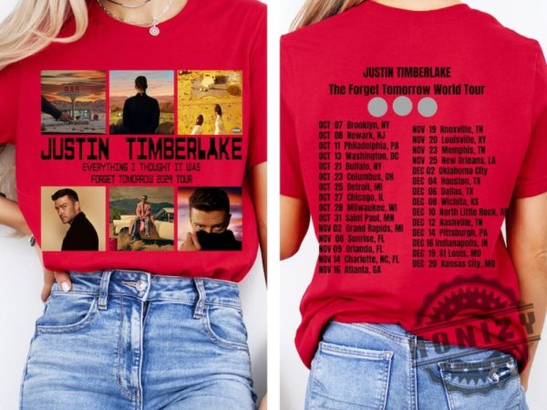 2024 Justin Timberlake Fall Tour Forget Tomorrow World Tour Shirt honizy 6