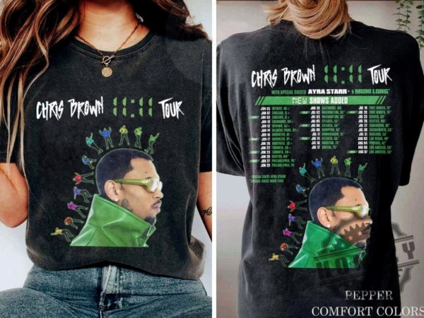 Chris Brown 1111 2024 Tour Shirt honizy 1