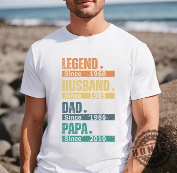 Custom Dad Papa Legend Husband With Years Papa With Year Shirt honizy 2
