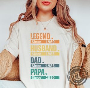 Custom Dad Papa Legend Husband With Years Papa With Year Shirt honizy 3