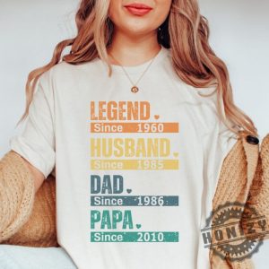 Custom Dad Papa Legend Husband With Years Papa With Year Shirt honizy 3