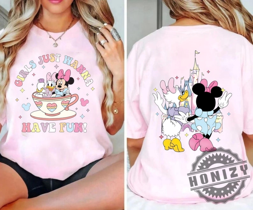 Disney Minnie Daisy Disney Besties Girls Just Wanna Have Fun Shirt