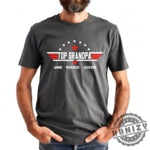 Personalized Top Grandpa Fathers Day Shirt honizy 2
