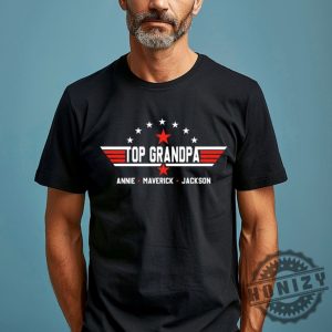 Personalized Top Grandpa Fathers Day Shirt honizy 3