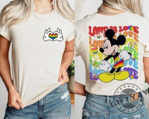 Love Is Love Mickey Mouse Disney Rainbow Lgbtq Shirt honizy 2