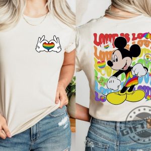 Love Is Love Mickey Mouse Disney Rainbow Lgbtq Shirt honizy 2