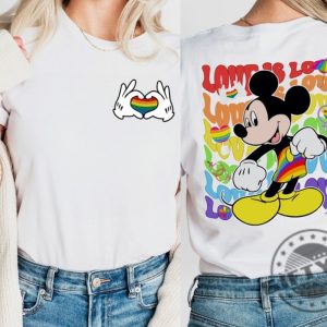Love Is Love Mickey Mouse Disney Rainbow Lgbtq Shirt honizy 4