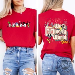 Retro Walt Disney World Two Sided Mickey And Friends Shirt honizy 3