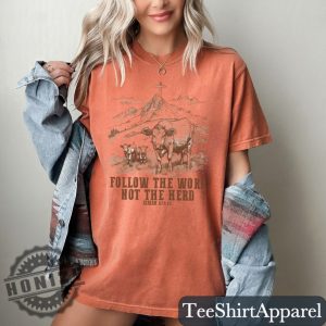 Follow The Word Not The Herd Religious Shirt honizy 2