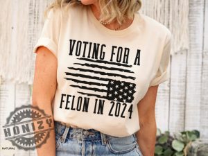 Voting For Felon Trump 2024 Nation In Distress Flag Shirt honizy 4