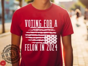 Voting For Felon Trump 2024 Nation In Distress Flag Shirt honizy 6