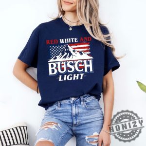 Red White And Busch Light 4Th Of July Independence Day Shirt honizy 4