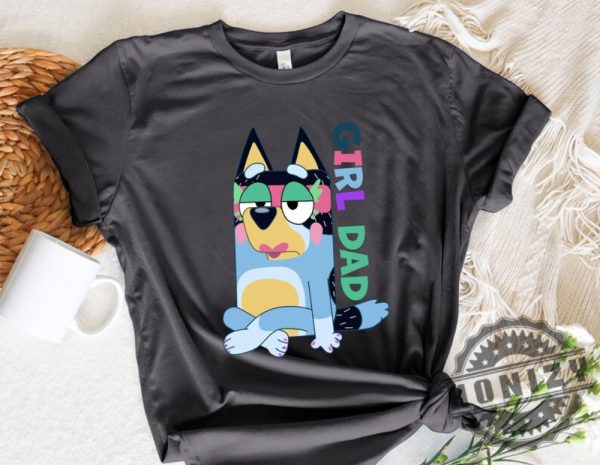 Bandit Girl Dad Cartoon Fathers Day Shirt honizy 4