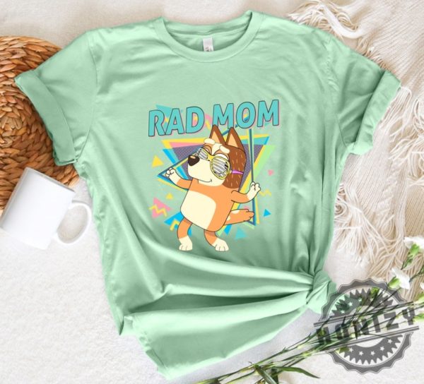 Retro Rad Mom Cute Mama Chilli Heeler Bluey Family Shirt honizy 3