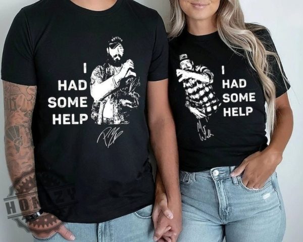 I Had Some Help Couple Shirts Morgan Wallen Post Malone Country Music The New Album Shirt honizy 2