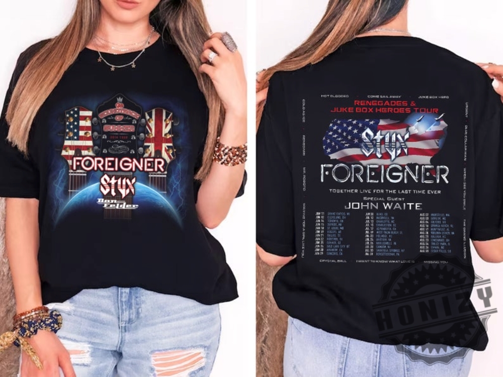 Styx And Foreigner Summer 2024 Tour Shirt