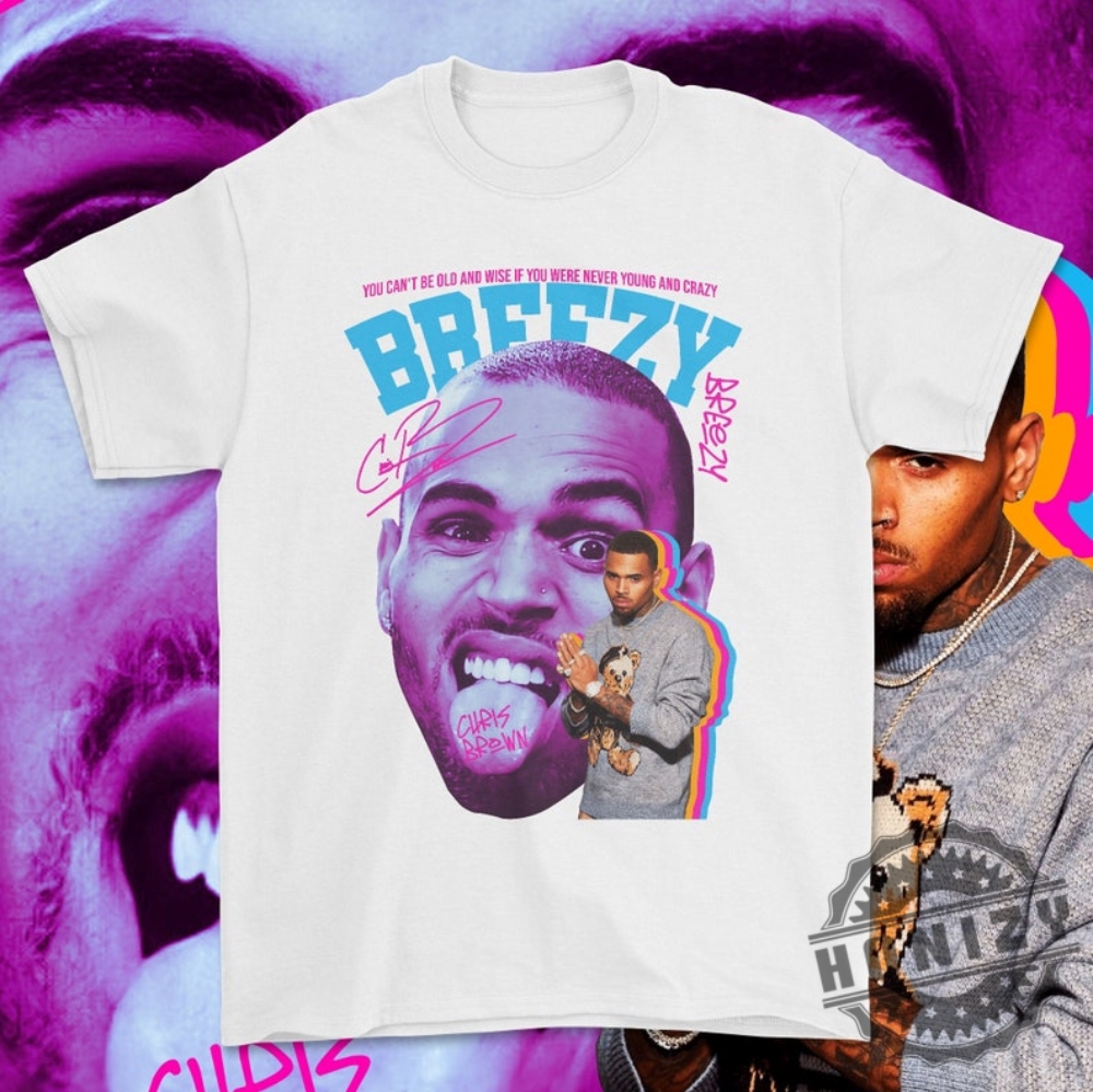 Chris Brown Bootleg Hip Hop Breezy 90S Graphic Concert Shirt
