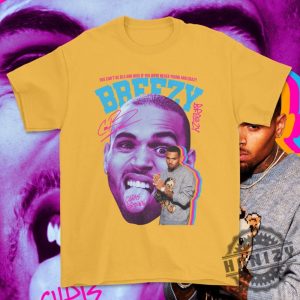 Chris Brown Bootleg Hip Hop Breezy 90S Graphic Concert Shirt honizy 4