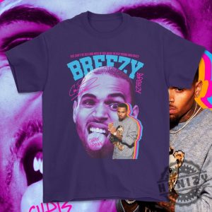 Chris Brown Bootleg Hip Hop Breezy 90S Graphic Concert Shirt honizy 5