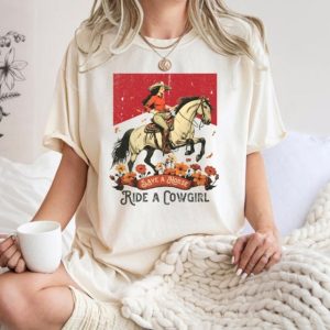 Save A Horse Ride A Cowgirl Western Rodeo Shirt honizy 2