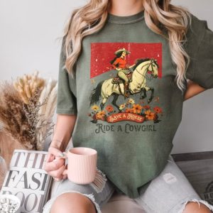 Save A Horse Ride A Cowgirl Western Rodeo Shirt honizy 4