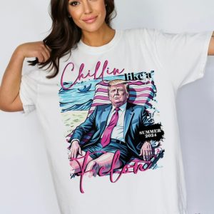 Chillin Like A Felon Summer Trump 2024 Great Maga King Usa Patriotic Shirt honizy 3