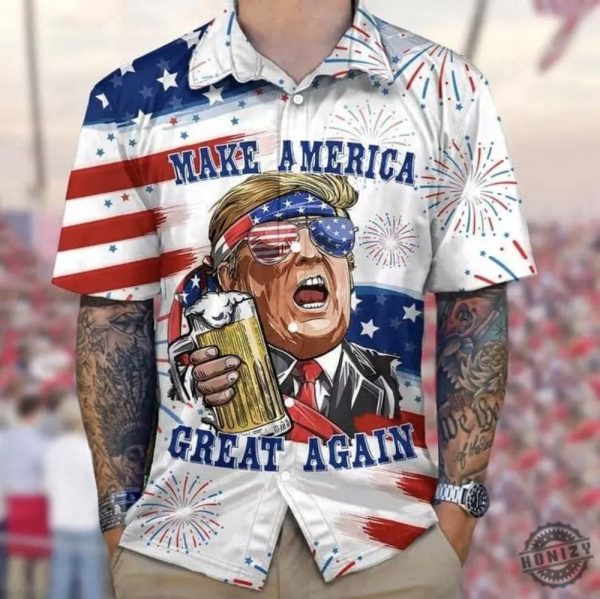 Make America Great Again Donald Trump 4Th July 3D Shirt honizy 1