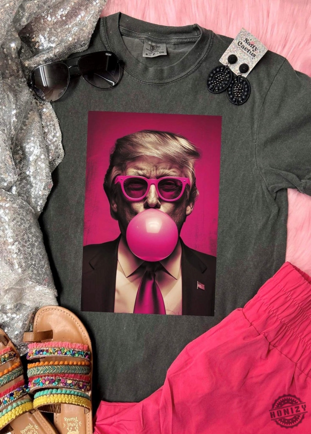 Trump Pink Bubblegum Graphic Shirt