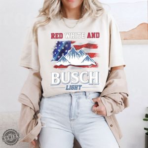 Red White And Busch Light Vintage 4Th Of July Shirt honizy 3