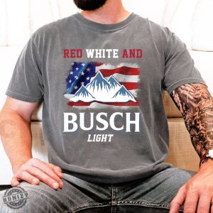 Red White And Busch Light Vintage 4Th Of July Shirt honizy 5