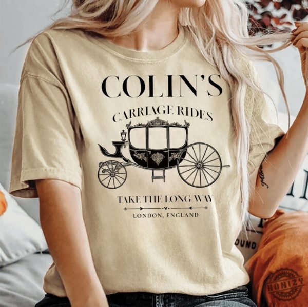 Penelope And Colin Carriage Scene Bridgerton Polin Season Shirt honizy 3