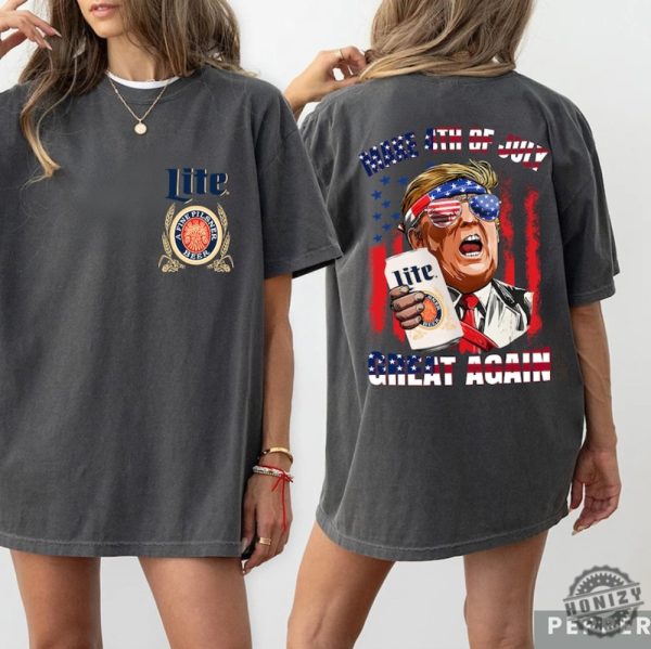 Make 4Th Of July Great Again Miller Lite Shirt honizy 2